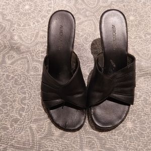 Leather Aerosols wedge sandals